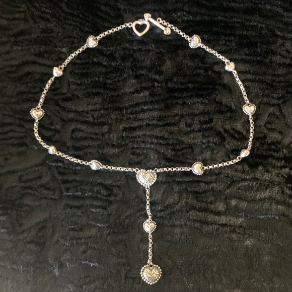 John Hardy Jewelry - John Hardy Vintage Sterling Silver Dot Puffy Heart Lavalier Necklace